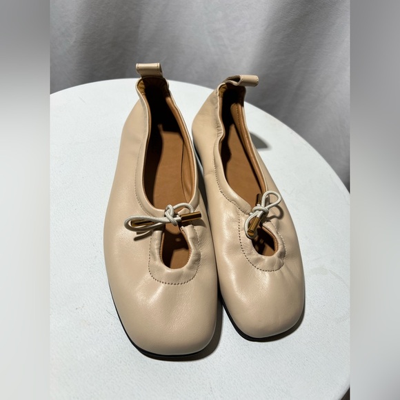 ALOHAS Rosalind Cream Leather Ballet Flats | 37 - Picture 3 of 12